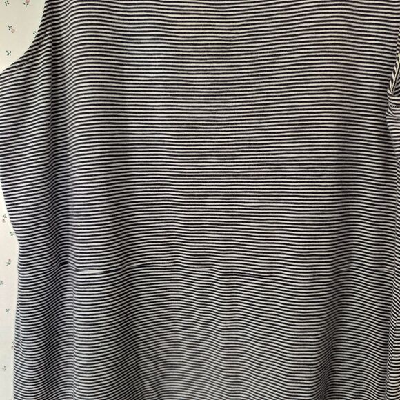 Talbots Sleeveless Dress 2X Black White Striped A-Line Coastal Lounge Activewear - Picture 5 of 13